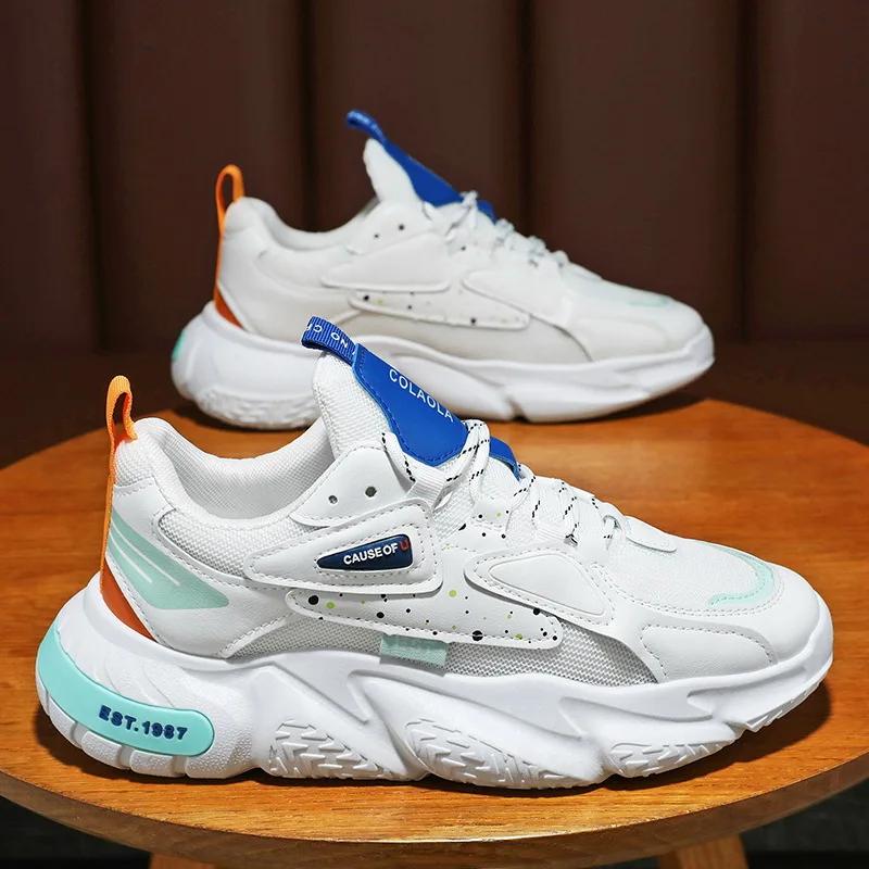 Men's Sneakers2024 Outdoor Comfort Platform Shoes Autumn New Mesh Men's Fashion Casual Breathable Sports Shoes Tenis Masculino