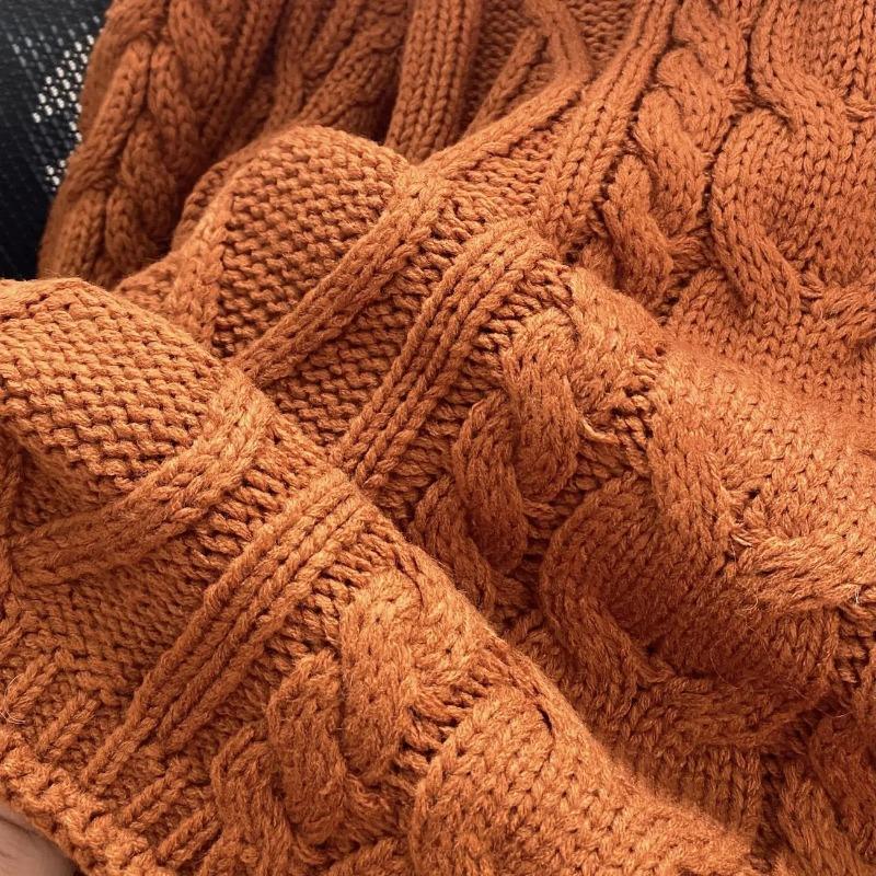 Sweater for Women Winter Cotton Thickened Pullover Warm Knitted Stretchy Long Sleeve Oversize Jumper Sweater Tops