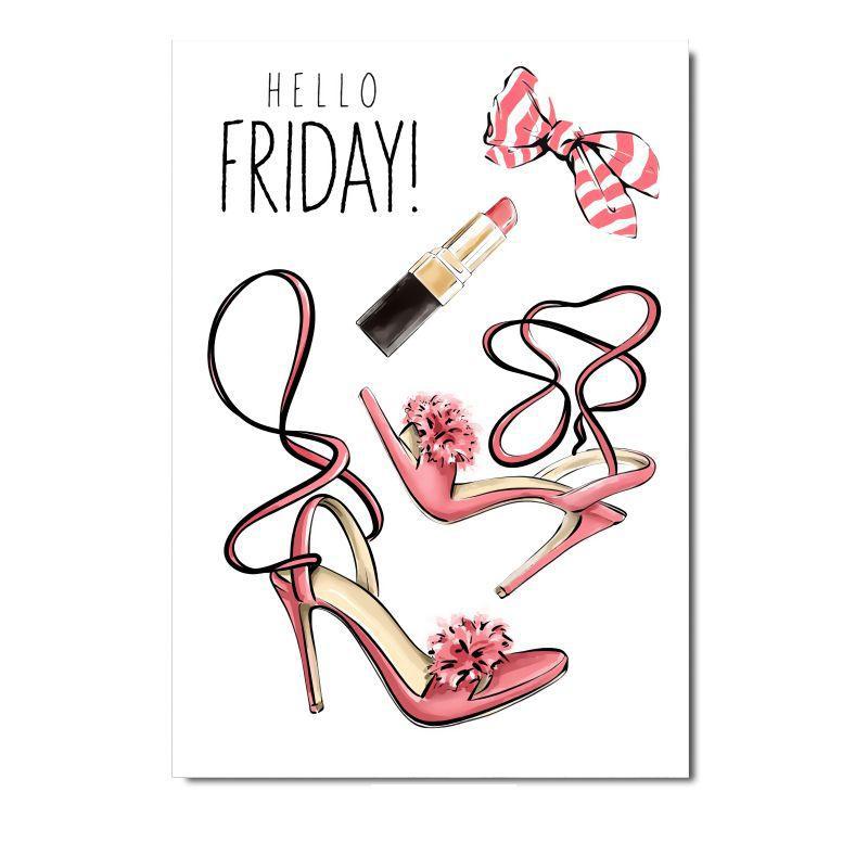 Pink Fashion Wall Posters Perfume Makeups Canvas Painting Wall Art Modern Nails Print Pictures Nordic Girl Bedroom Home Decor