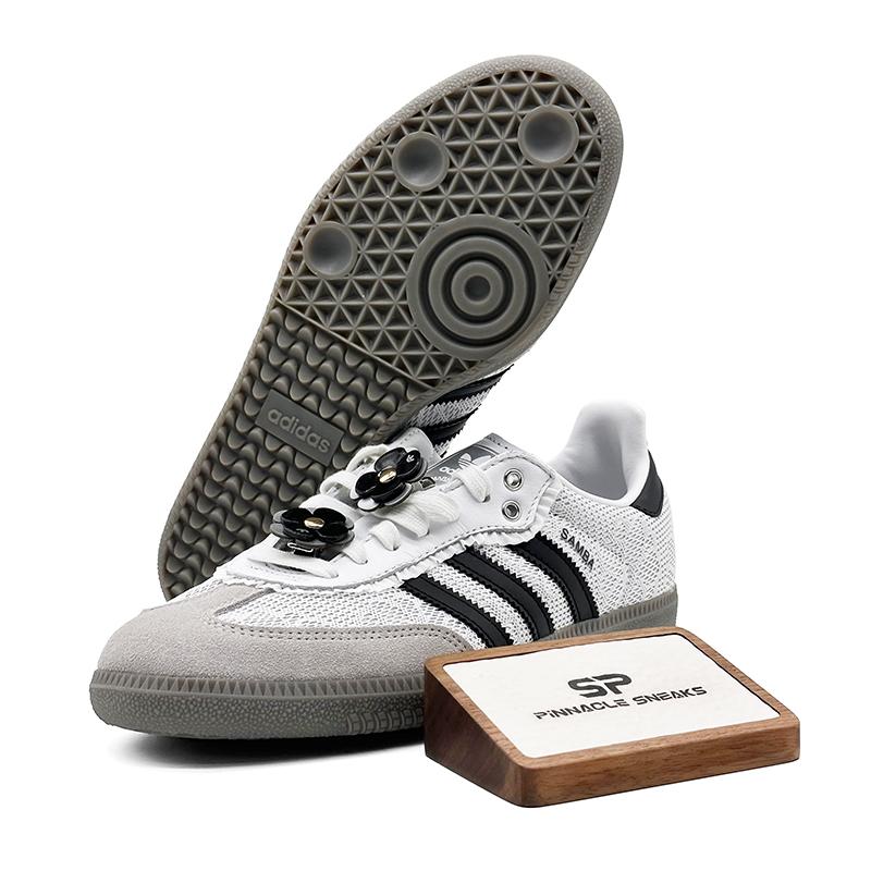 adidas Originals Samba OG Schnürung Blume Weiß Schwarz IH3371