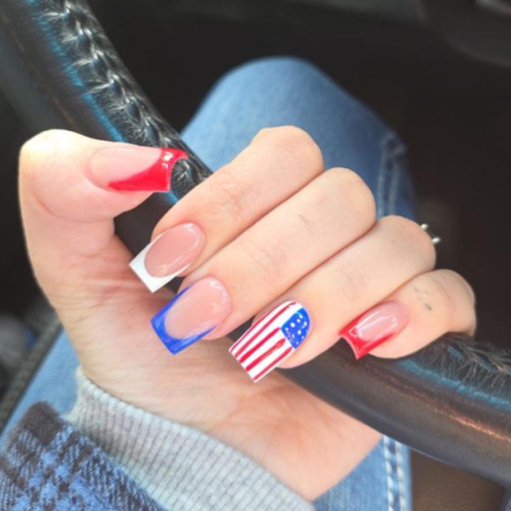 Pegatinas Desmontables para Uñas Estilo Europeo y Americano - Uñas Postizas Simples y Llevables