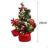 Desktop Christmas Tree with Base, Mini Artificial Decoration, Craft Miniature