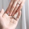 New Adjustable Size Ring Sun Moon Couple Ring Simple Silver Open Ring Men's and Women's Couple Engagement Jewelry Gifts