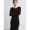 ELLE Elegant Faux Two-Piece Slim Dress