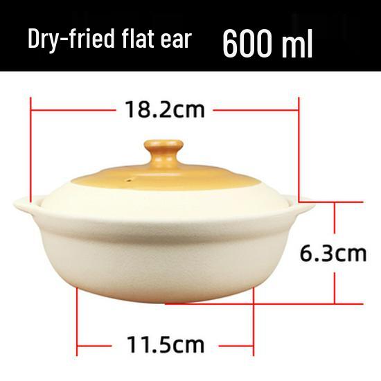 High-Temperature Resistant Unglazed Single-Handle Earthenware Clay Pot for Rice and Noodles