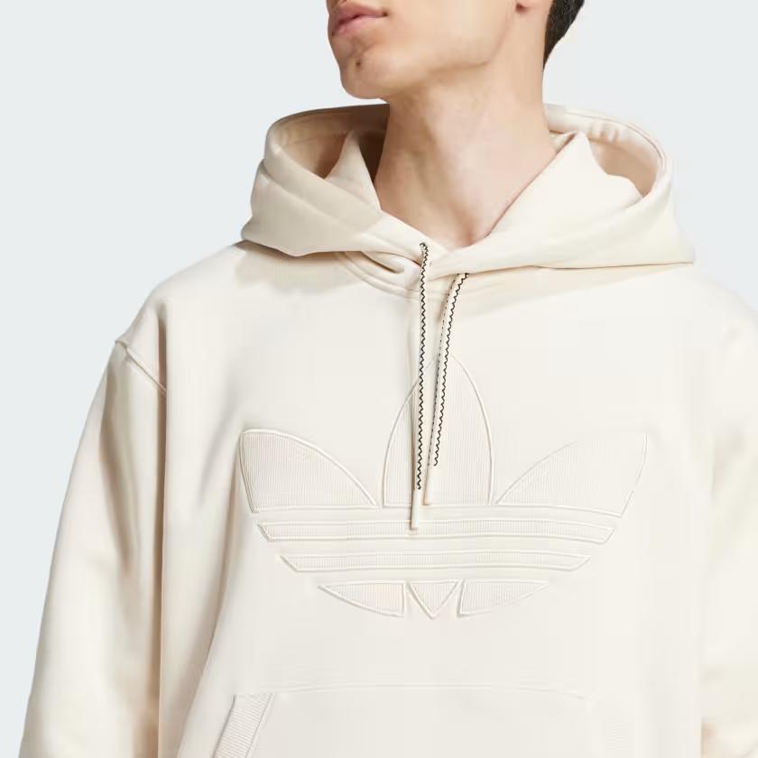 Adidas Originals 70S Logo Pattern Outdoor Casual Sports Hoodie Men Hoodies Miracle-White JN5969