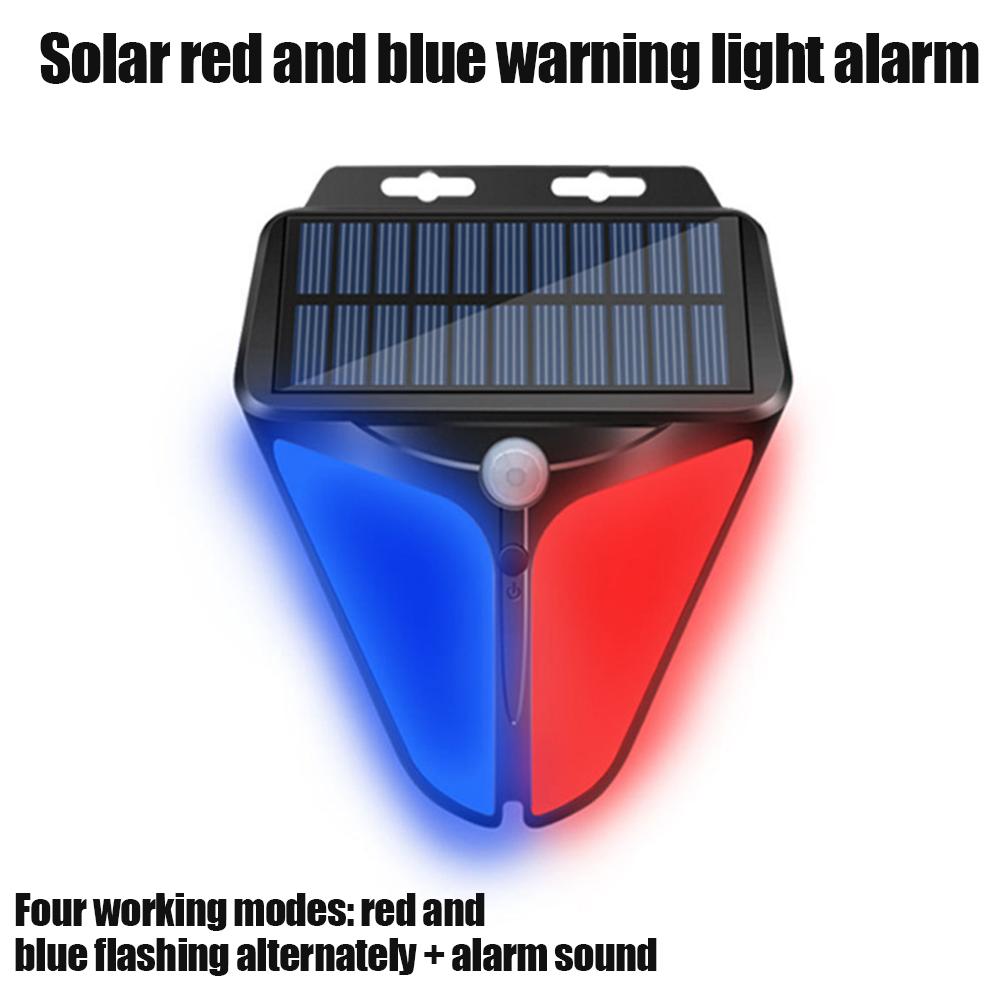 Wireless Outdoor Solar Powered Strobe Light Siren Waterproof Flash Alarm Lamp Motion Sensor Detector Strobe Alarm CHINA