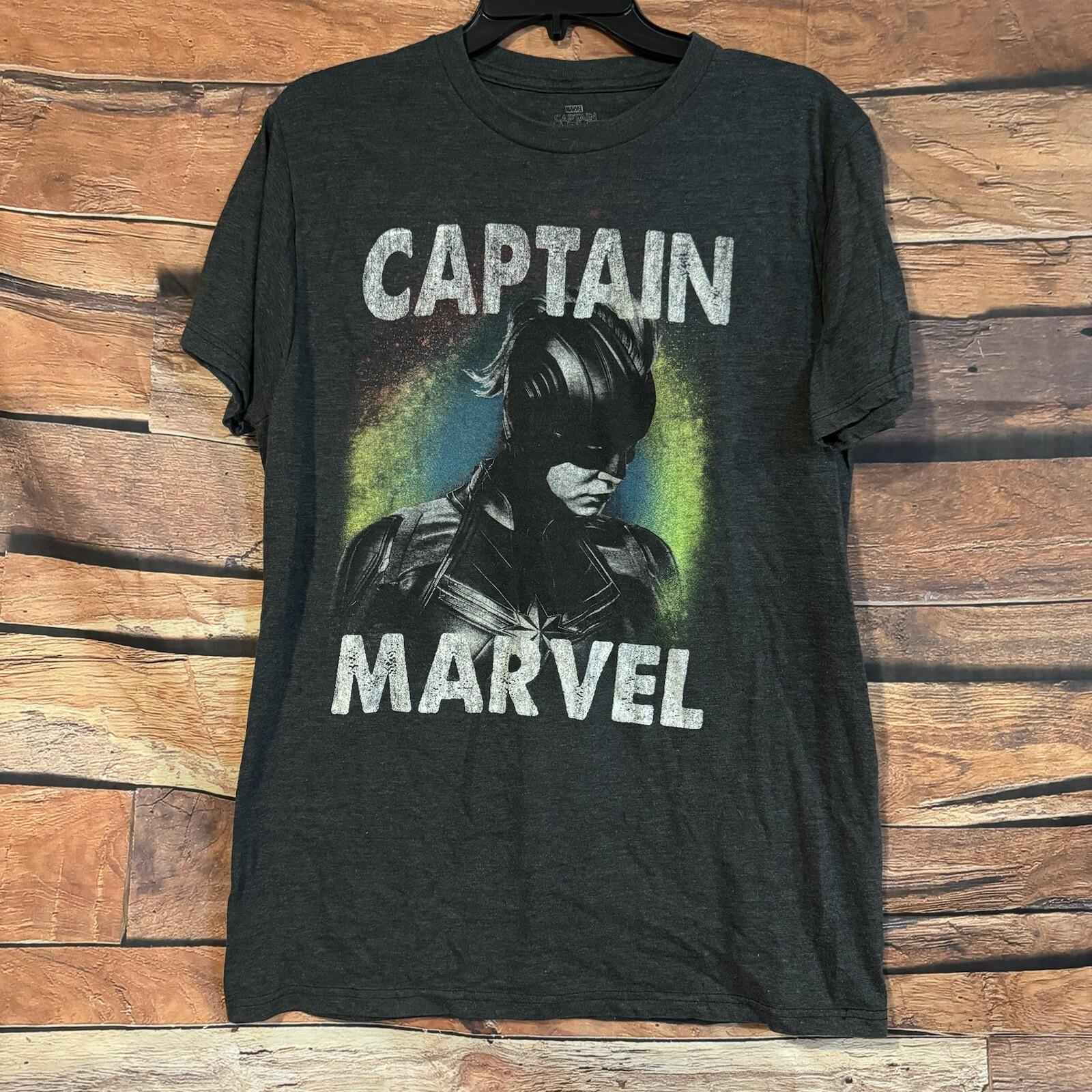 Captain Marvel M Mens Grey Graphic Tee Shirt Marvel Comics Superhero Unisex T-Shirt XXL