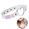 Women Men Girls Jewelry Women Heart Collar Choker PU Leather Clavicle Necklace