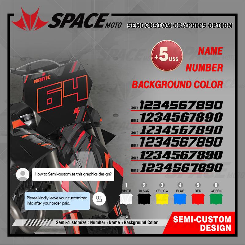 SPACE MOTO For 17-23 SHERCO SE SEF Graphics Background Decals Stickers Motorcycle