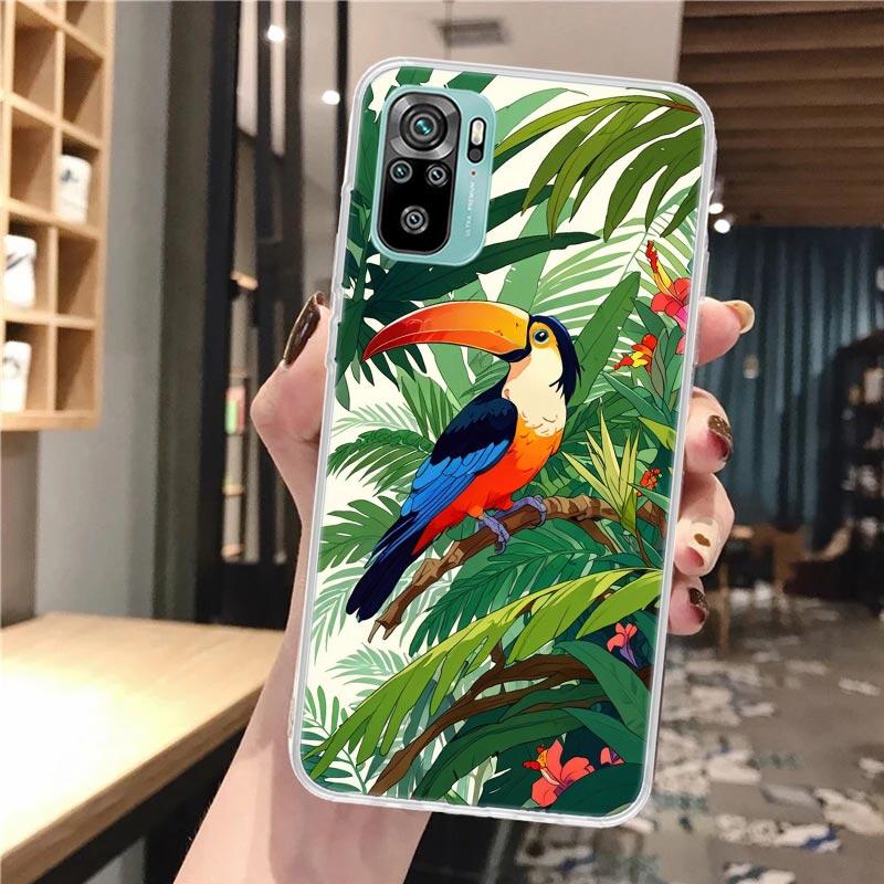 Tropical Toucan Soft Phone Case For Xiaomi Redmi Note 14 14S 13 12S 12 11S 11 11E Pro Plus 11T 10S 10 9S 5G Pattern Cover Redmi