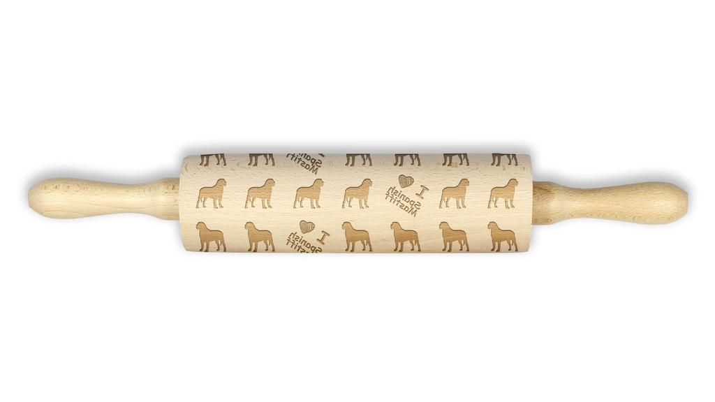 Spanish Mastiff, Mastín Español – Rolling pin for dough with a dog, patterned rolling pin for ceramics | Art-Dog