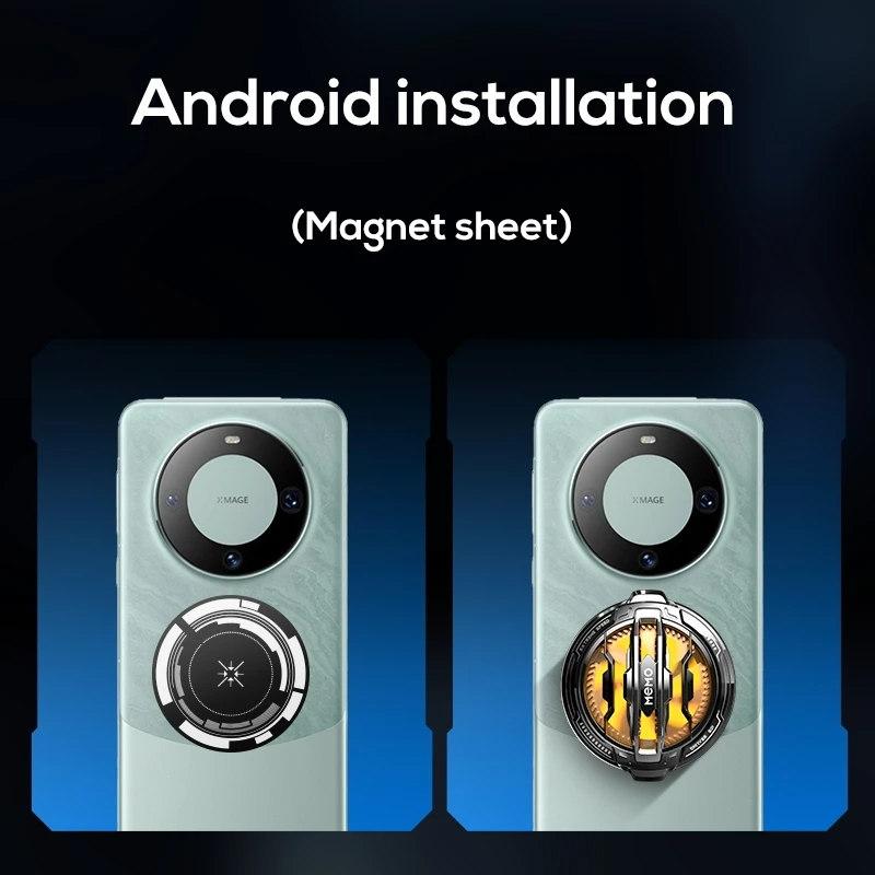 Chłodnica do telefonu komórkowego, uniwersalna, magnetyczna obudowa wentylatora chłodzącego do iPhone'a 15 Pro Max, Xiaomi 14, przenośny telefon, chłodny radiator