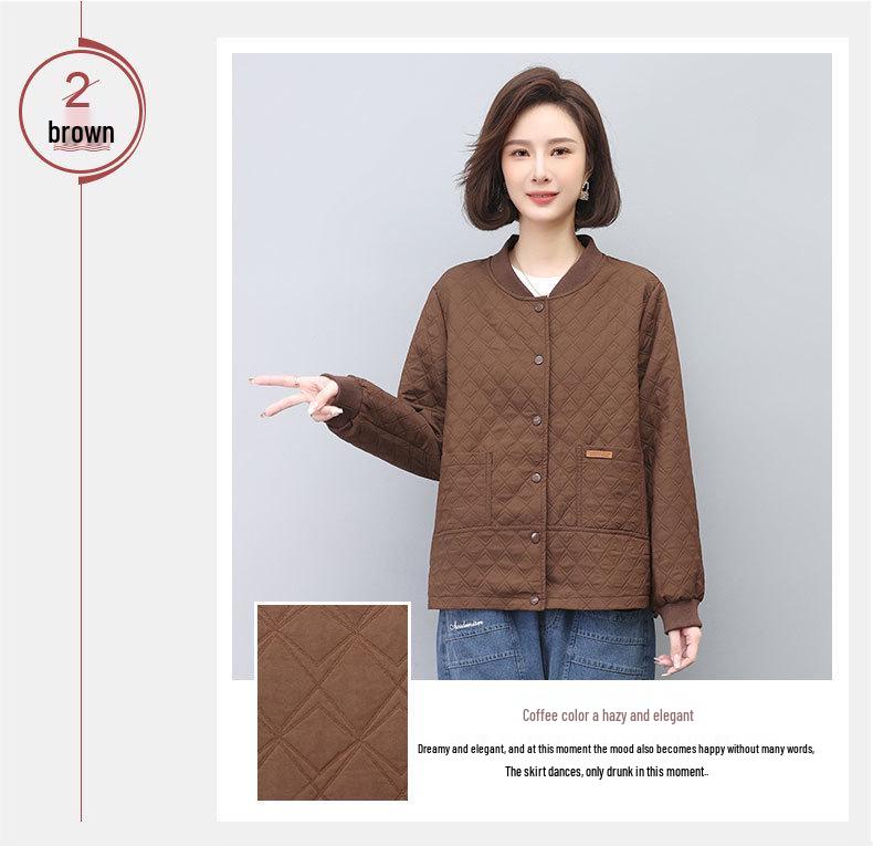2024 Spring/Autumn Women's Short Coat: Chic, Age-Defying, Versatile Jacket for Middle-Aged Women
