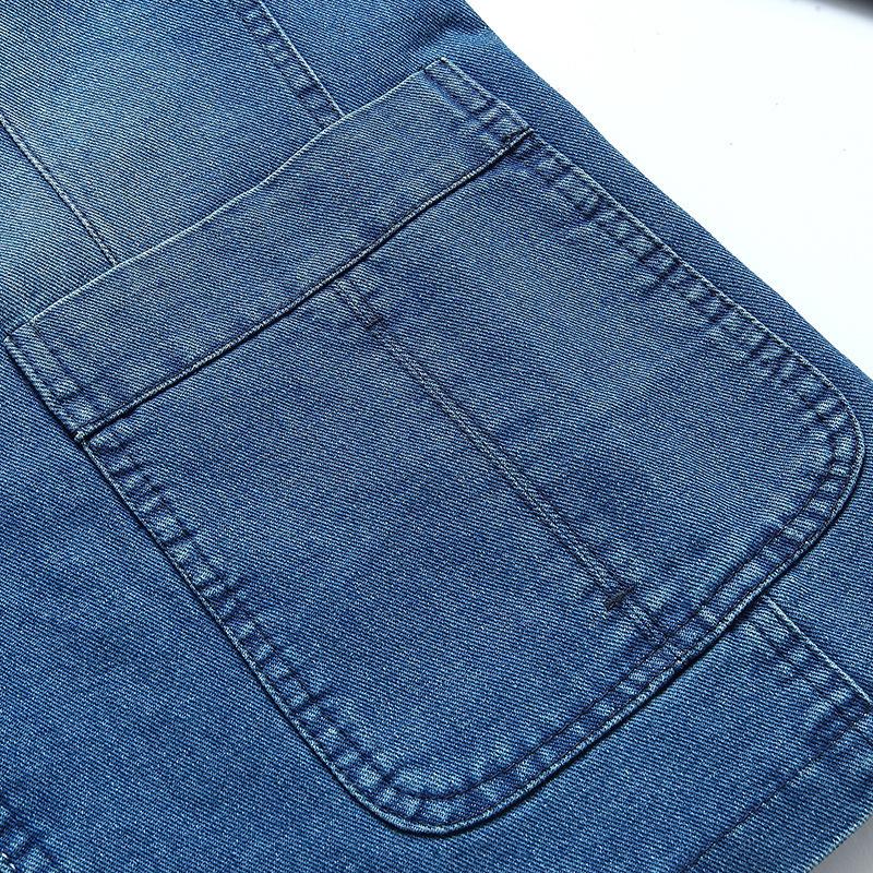 Herredress i denim Herre Casual Løs Stor Størrelse Ungdomsjakke Denimdraktjakke