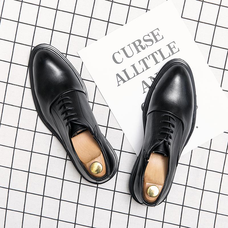 Large size British leather shoes men's shoes new Korean version business leather shoes men's fashion trend casual leather shoes