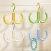 3Pcs Stackable Coat Hat Double Hook Hanging Clothes Storage Hook Rotating Hook  Living Room