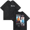 Vintage Washed Rapper Beele Album Merch T-shirts Men Women Clothing Hip Hop Fashion T-shirt Summer Casual Loose Cotton T Shirt