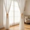 Adjustable Flowers Curtain Straps with Pearl Pendant Curtain Buckle Curtain Binding  Living Room