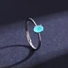 Modian 925 Silber Mode Ovale Fingerringe für Damen Elegante Paraiba Turmal Verlobung Hochzeit Statement Schmuck