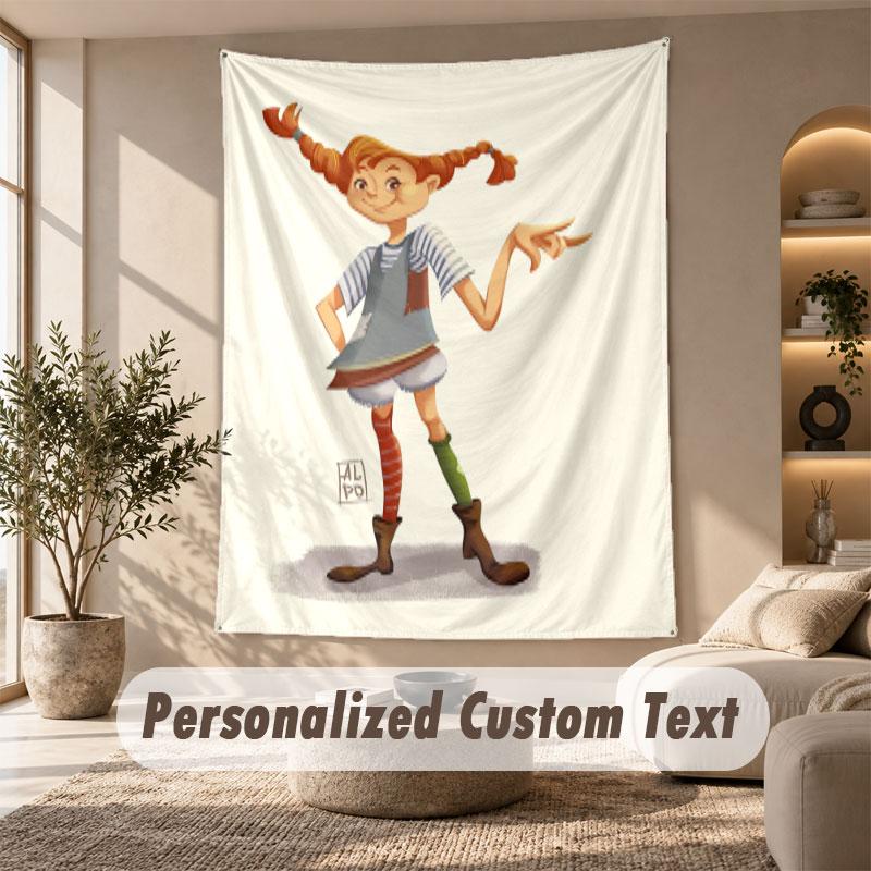 Wall Hanging Tapestry Art Cloth Bedroom Room Background DecorPippi Longstocking