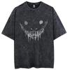 Vintage Washed Oversized Short-Sleeve T-Shirt Featuring Berserk Guts In Berserker Armor, Dragonslayer Sword and Giant Wolf Head Sketch Graphic Print