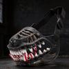 Dog Costume Muzzle with 3D Devil Face and Faux Teeth, Adjustable Head Strap for Halloween Parties and Pet Photoshoots