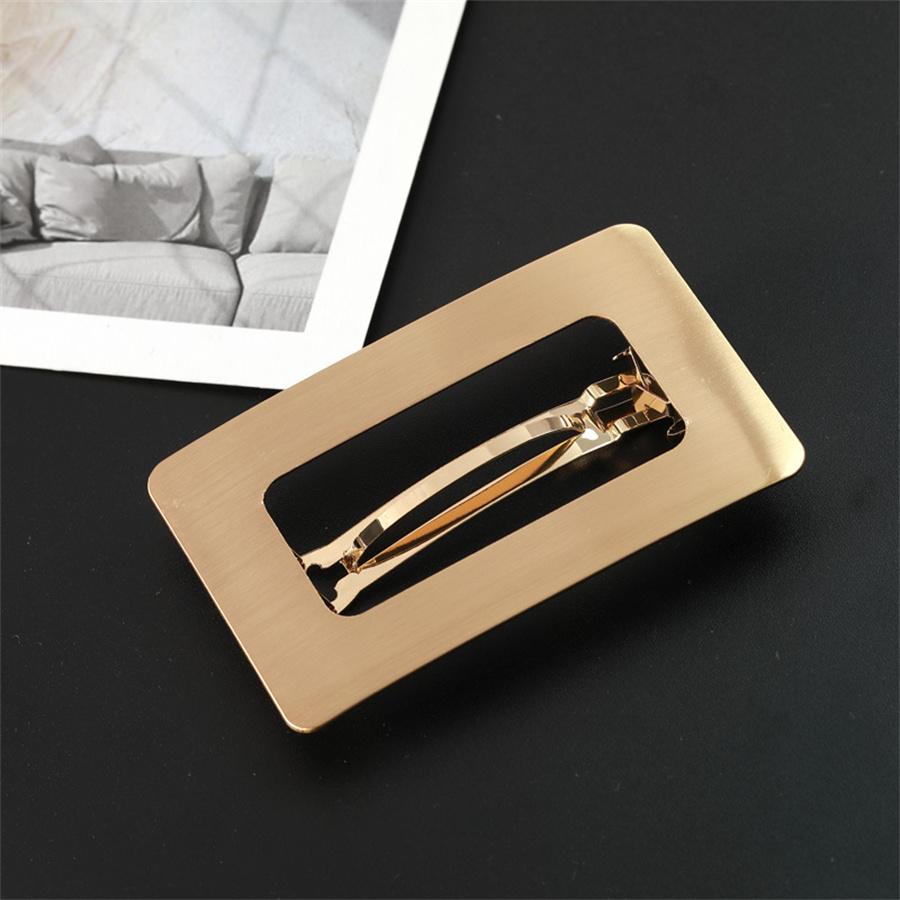 New Simple Fashion Metal Alloy Hair Clips Geometric Ponytail Holder Girls Hairpins Hair Barrette Horsetail Headwear Styling Tool