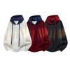 2025 Autumn/Winter Men's Retro Color Block Patchwork Loose Hoodie (Plus Size)