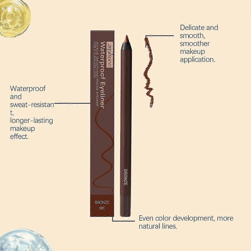Long-Lasting Waterproof Bronze Eyeliner Smudge-Proof, Easy Application
