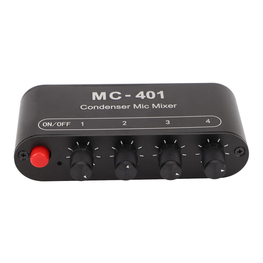 4 In 1 Out Mic Mixer 3.5mm Stereo Small Portable Condenser Microphone Mixer Extender for Headphone S