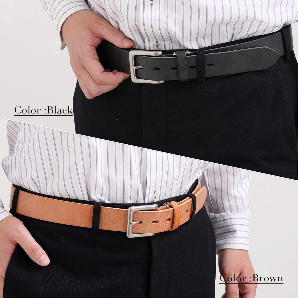 [NARU] Genuine Leather Himeji Bridle Leather Belt for Men - Casual, Business, Suit, Gentleman's, Popular Brand, Stylish, 35mm Width, Adjustable Size,