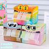 128Sheets/Box Drawer-Style Pull-Out Pearlescent Paper Sticky Transparent Colorful Marking Notes Memo Pad Note Marking Supplies