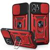Cases For iPhone 16 15 14 13 12 11 Pro Max Plus Mini XR 8 7 Plus SE Shockproof Armor Slide Camera Lens Protection Cover