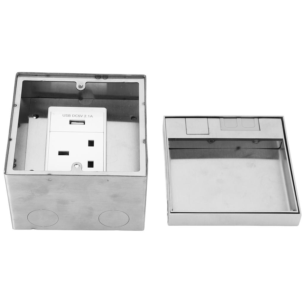 Concealed Socket 3 Holes Floor Outlet Waterproof Electrical Outlet Box for Conference Room Counterto