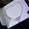 050 Natural Freshwater Pearl Necklace for Women – Versatile Clavicle Chain with Near Round Pearls and Slight Flaws, Fashionable Jewelry