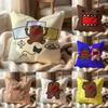 Cartoon Funny Domo-kun Cushion Cover Multi-Scene Pillow Cover for Home & Car - Reversible, Soft & Durable for Daily Use