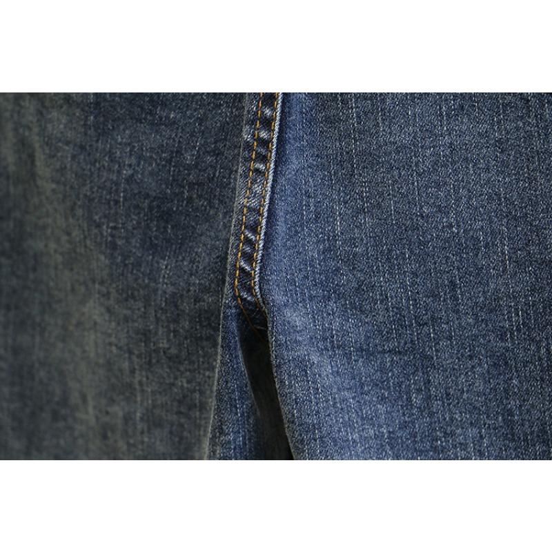 Korean Style Plus Size Slim Fit Jeans For Women With Rhinestone Patchwork