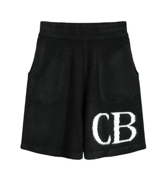 Unisex Trendy Logo Knit Sweater & Casual Shorts Combo