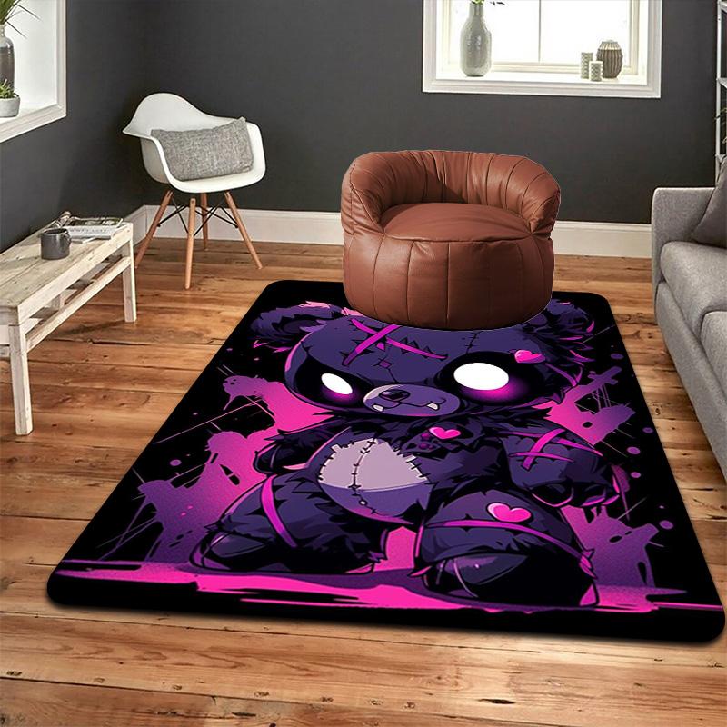 Purple teddy bear Rug Floor Mat for Living Room or Bedroom Soft and Comfortable Carpet a Gift for Birthday and Holiday.SFF0917588