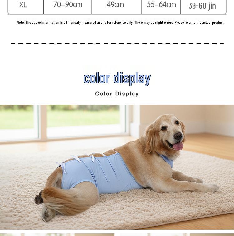 New Style Dog Sterilization Suit: Breathable, Anti-Licking, High-Elastic Recovery Suit with Simple Tie-Up Design