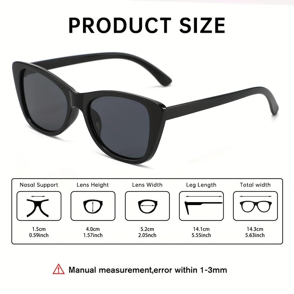 2PCS Cat Eye Retro Sunglasses Female Brand Designer Fashion Gradient Sunglasses Female Retro Sunglasses Outdoor Sunshade