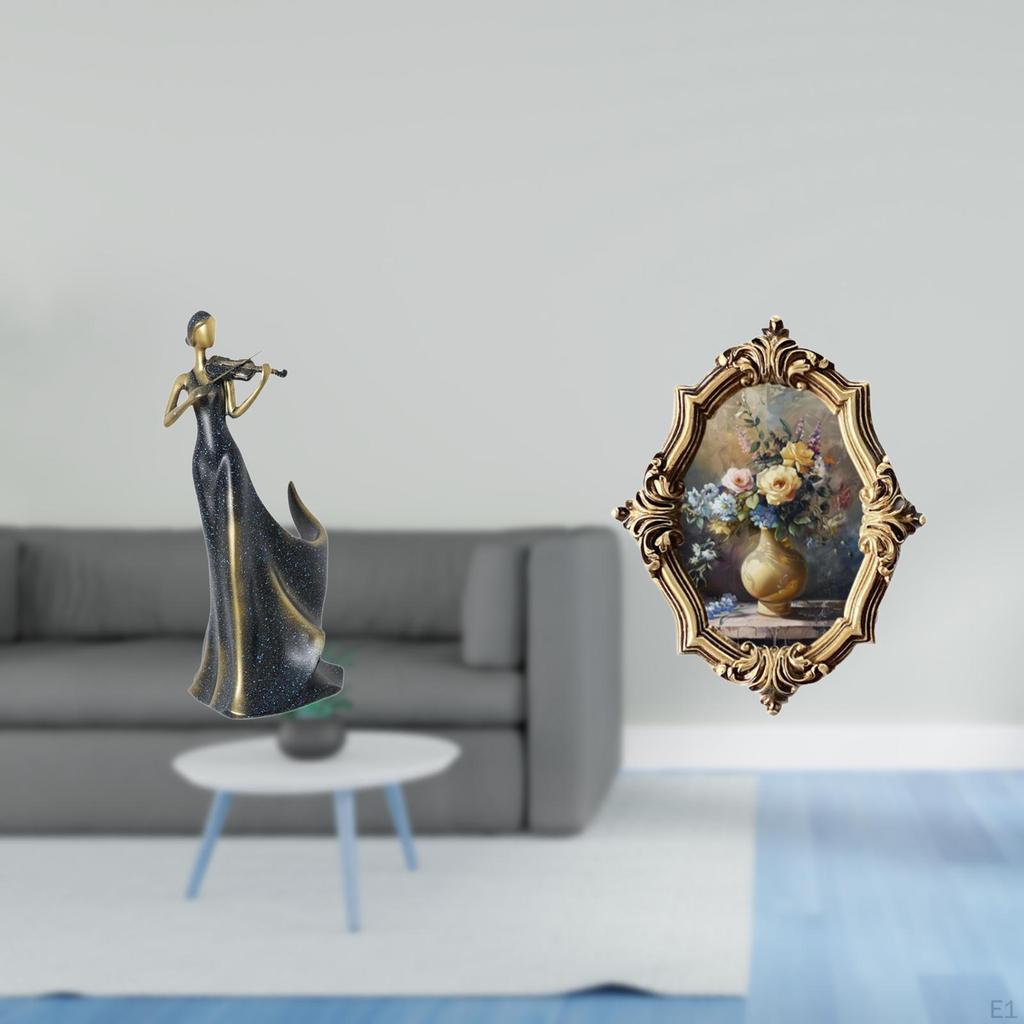 Elegant Resin Holder Artful Woman Shaped Tabletop Organizer with Vintage Photo Frame for Home Bar