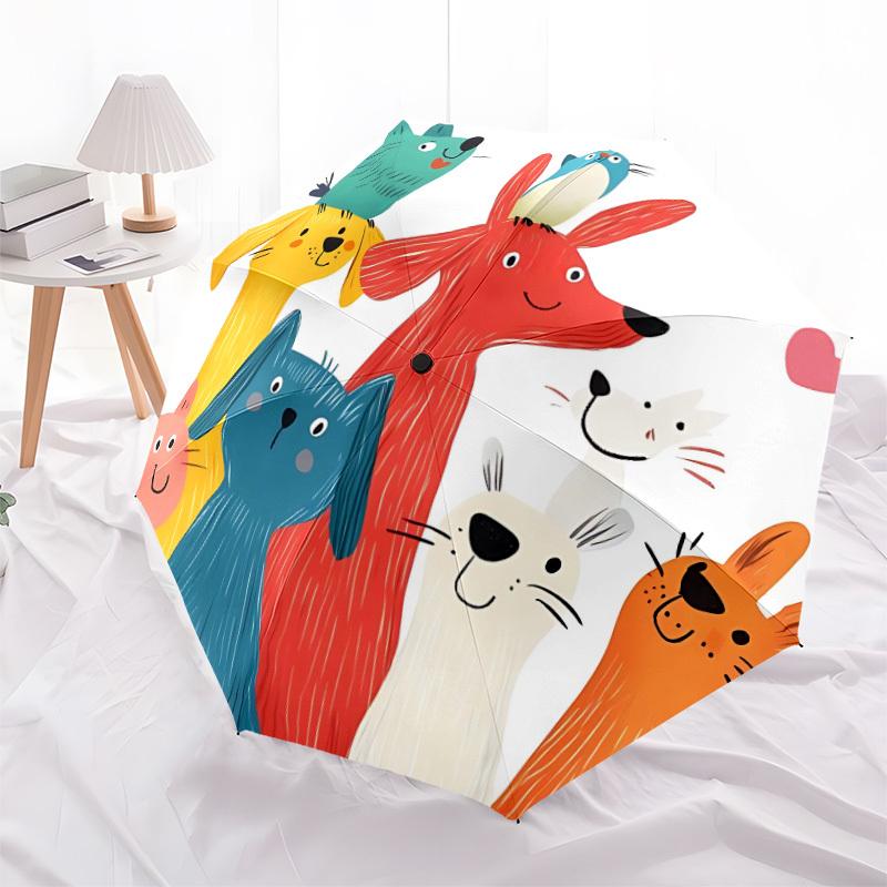 1pc Pet Animal Automatic Open/Close Umbrella Compact Folding Umbrella, All-Season Portable Umbrella for Women/Men F1124312