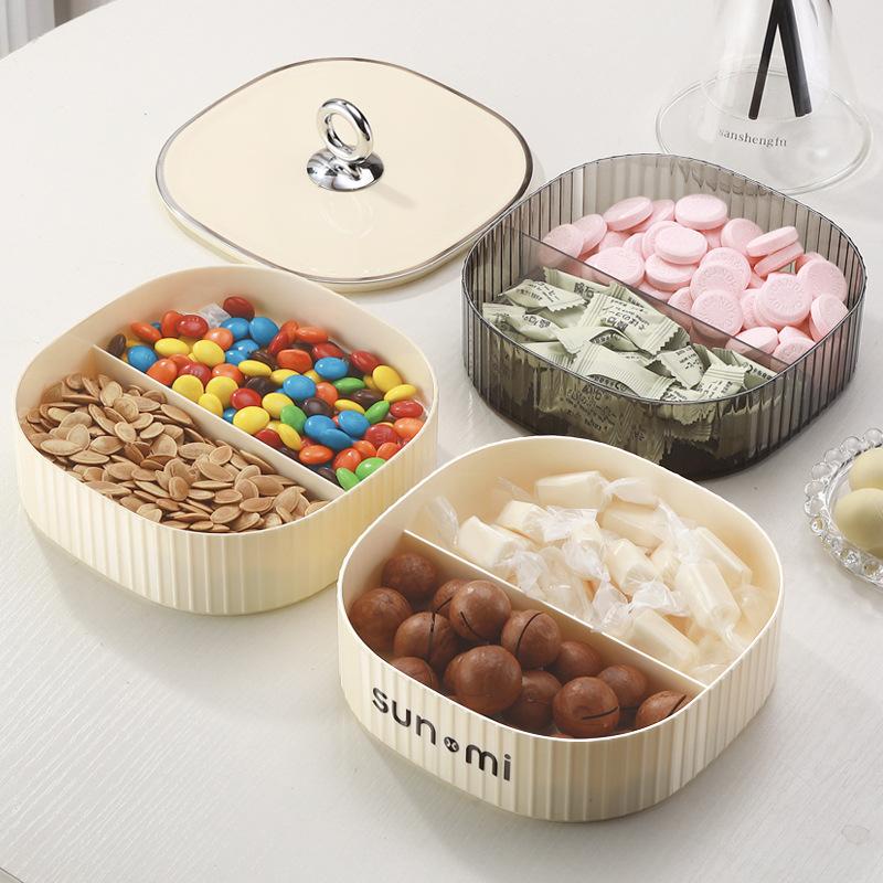 Double-layer Instagram Cream Fruit Plate Home Living Room Tea Table Dried Fruit Storage Box Candy Box Nut Snacks Placement