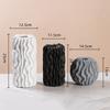 Irregularly Striped Ceramic Vase Wavy Pattern Flower Vase Flower Arrangement Accessories Terrarium Home Decoration Accessories