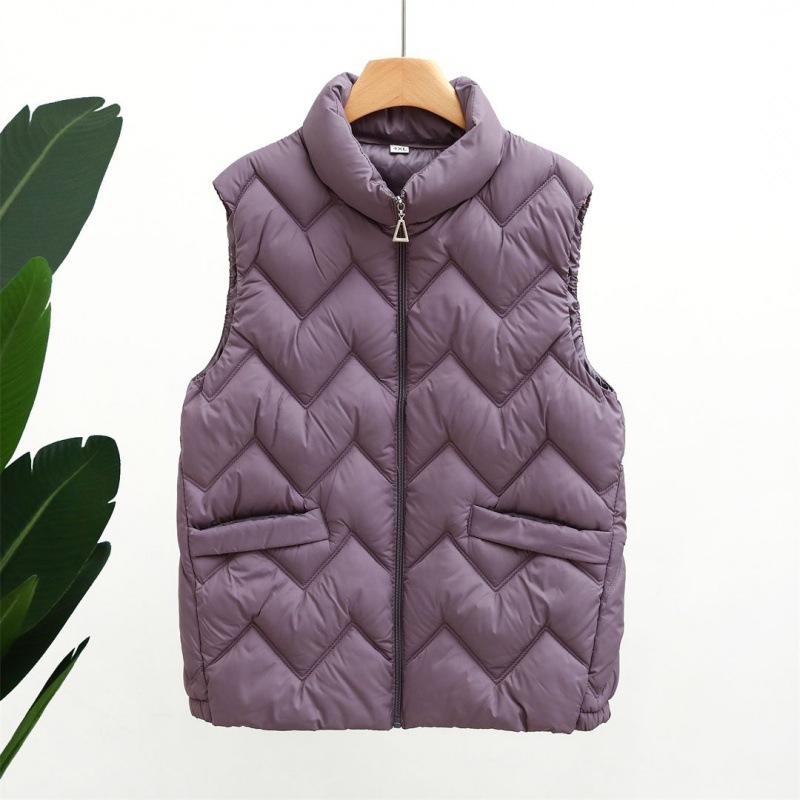 Weste Damen Herbst und Winter Mode Mutter Weste Jacke lockere und leichte Daunen Baumwollweste Weste Weste warme Baumwolljacke Top