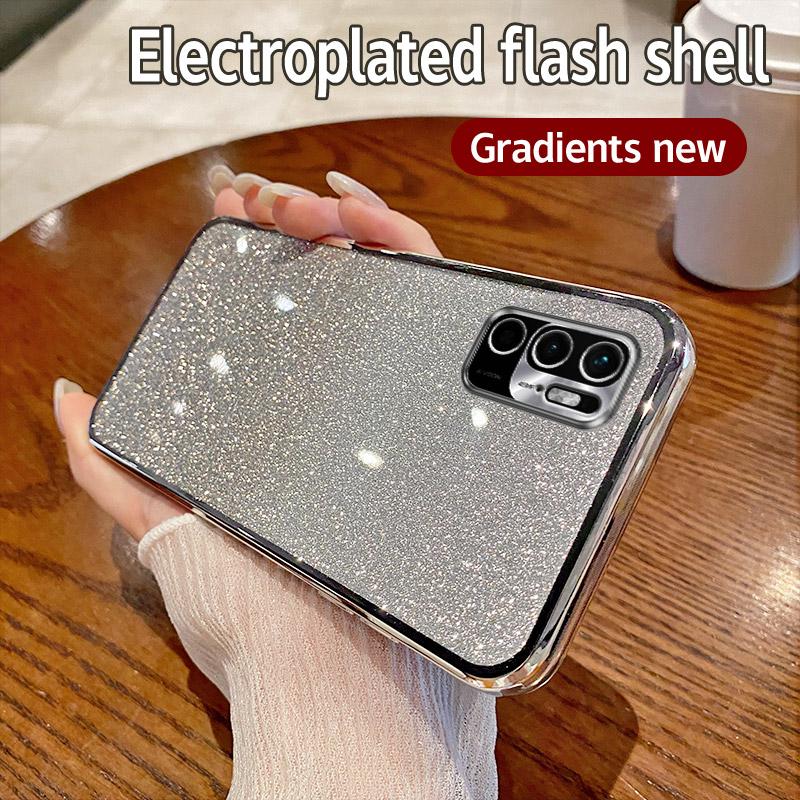 

Для Xiaomi Redmi Note10 5G Чехол Redmi Note 10T 5G Poco M3 Pro Чехол для телефона Блестящий блестящий чехол для объектива камеры Мягкая задняя крышка For Poco M3 Pro 5G