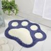 Cute Home Decor Rug Cat Paw Bath Mat, Non-Slip Soft Fluffy Rug, Absorbent Durable Bathroom Carpet Washable Area for Entrance Bedroom Anti-slip Shower