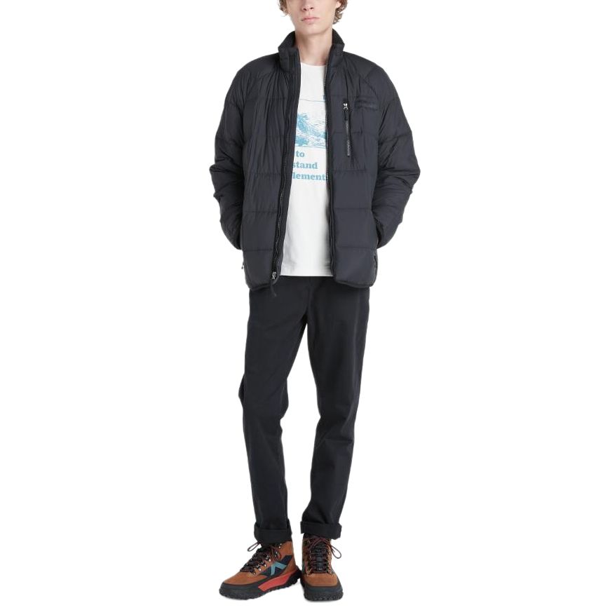 Timberland Solid Logo Waterproof Warm Jacket Men Jacket Black A2N8M-001